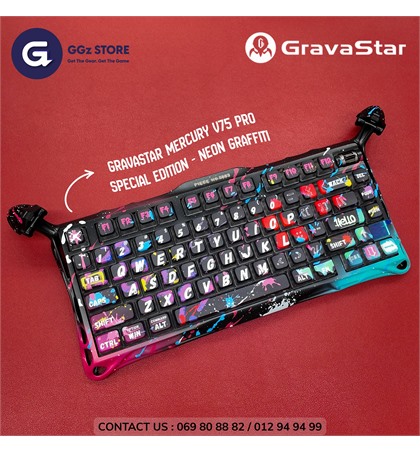 GRAVASTAR Keyboard Mercury V75 Pro Special Edition - Neon Graffiti