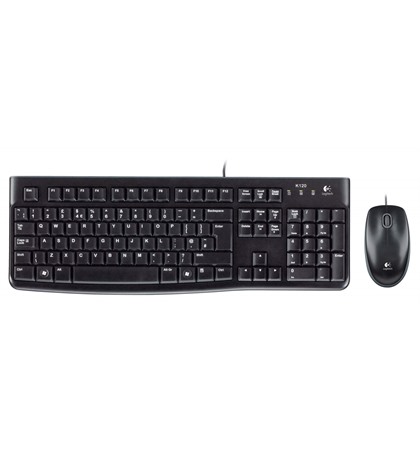 LOGITECH MK120 CORDED KEYBOARD AND MOUSE COMBO