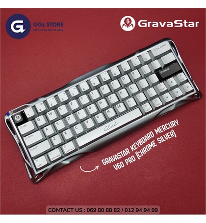 GRAVASTAR Keyboard Mercury V60 Pro (Chrome Silver)