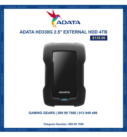 ADATA HD330G 2.5" EXTERNAL HDD 4TB BLACK