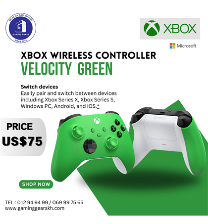 Xbox Wireless Controller – Velocity Green