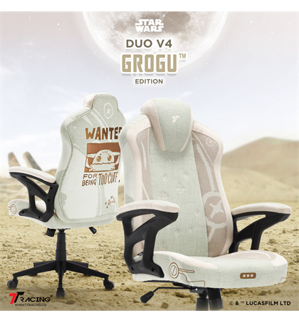 TTRacing Duo V4 Air Threads Fabric Gaming Chair - Grogu Edition