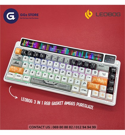 LEOBOG Keyboard 3 in 1 RGB GASKET AMG65 PureGlaze