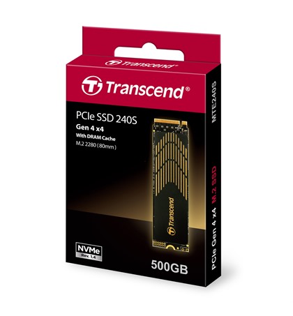500GB Transcend M.2 2280 PCIe Gen4 x4 NVMe SSD 240S