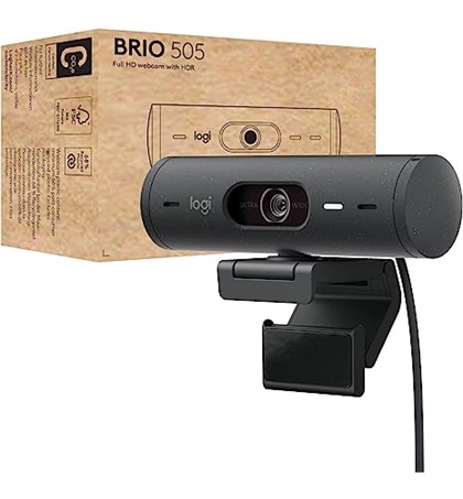 Logitech Brio 505 Full HD Webcam with Auto Light Correction