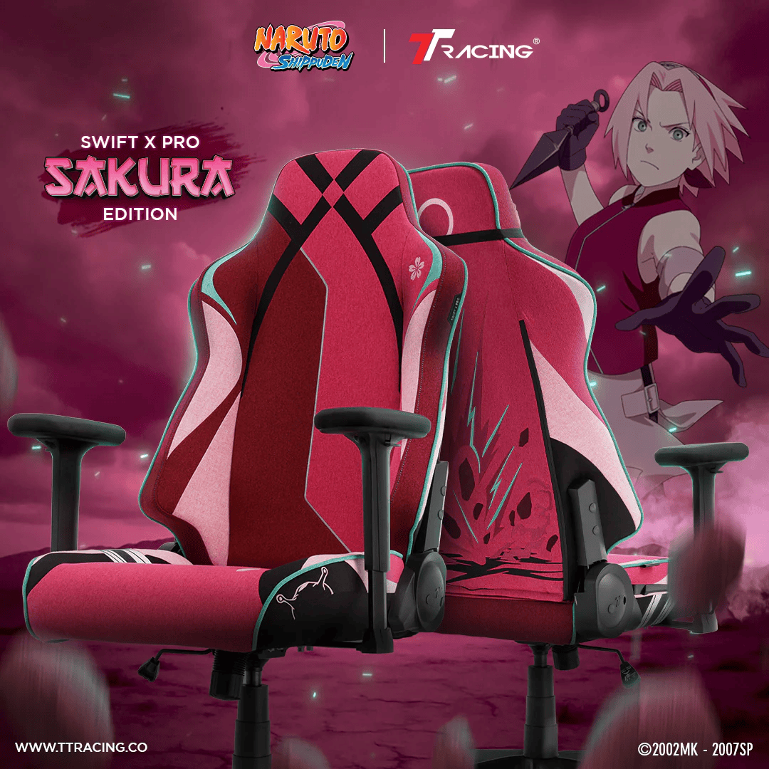 TTRacing Swift X Pro Air Threads Fabric Gaming Chair - Sakura Edition