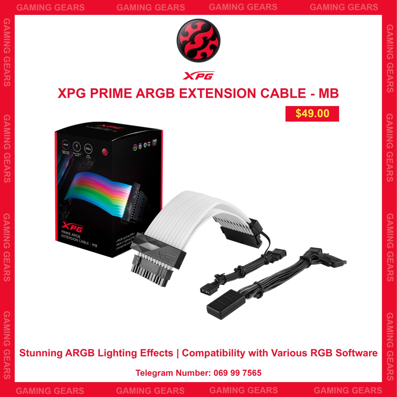 XPG PRIME ARGB EXTENSION CABLE - MB