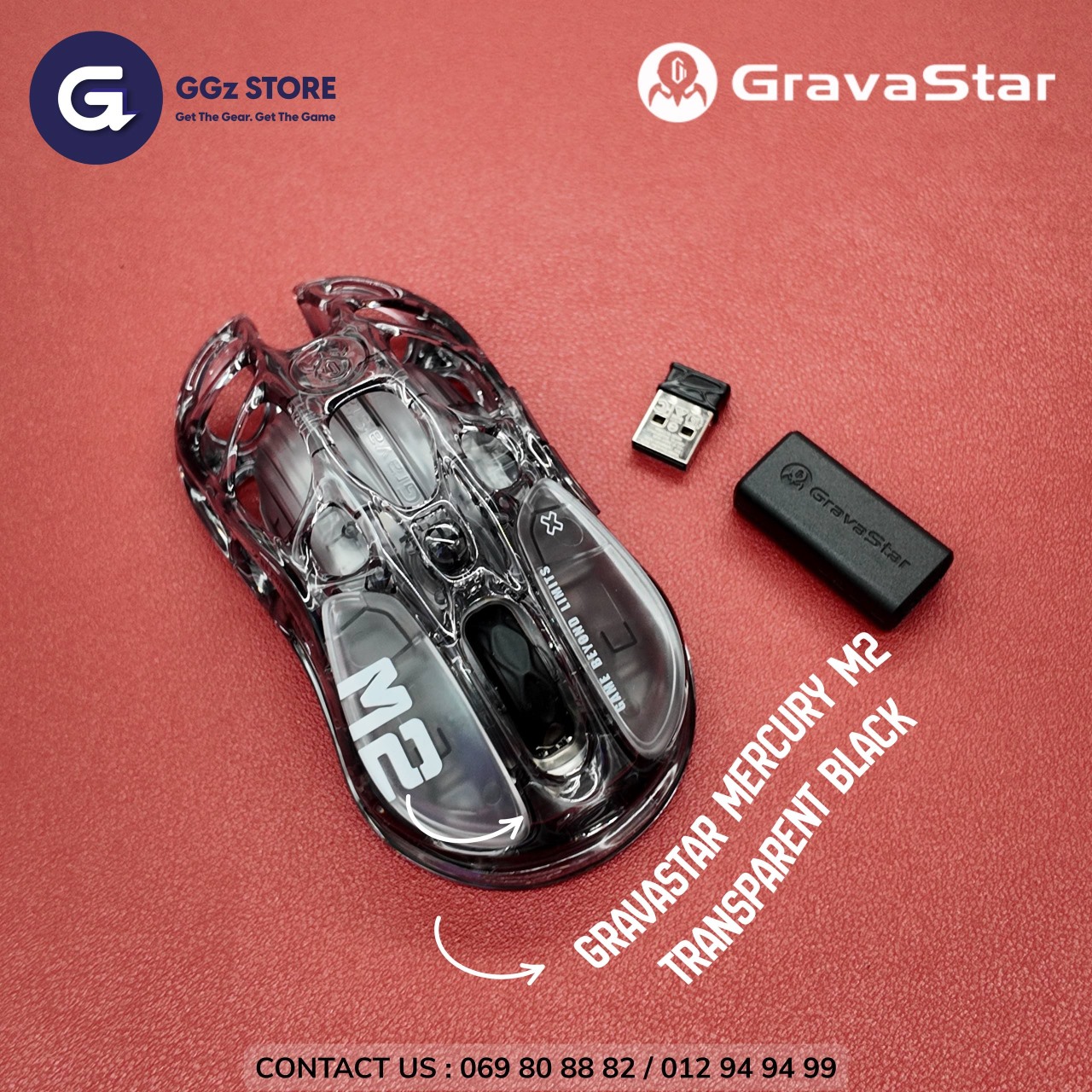 GRAVASTAR Mouse Mercury M2 - Transparent Black