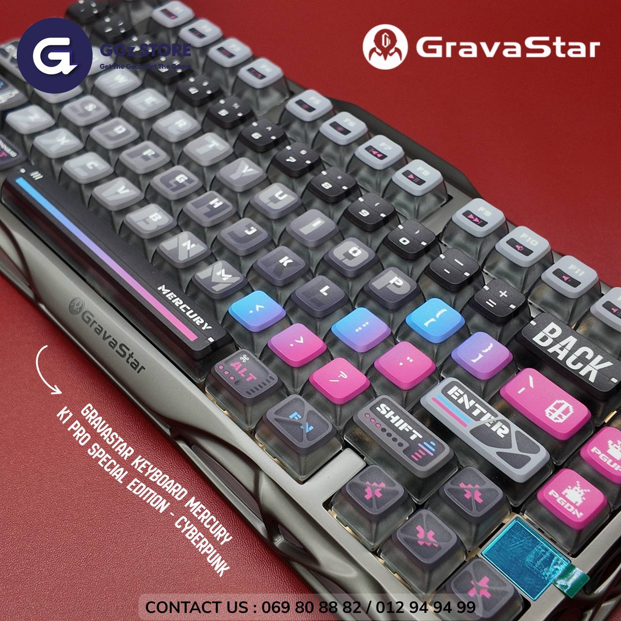 GRAVASTAR Keyboard Mercury K1 Pro Special Edition - Cyberpunk