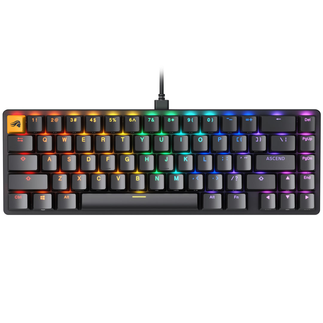 Glorious GMMK V2 65% (Pre-Built) - Black, White, Pink 