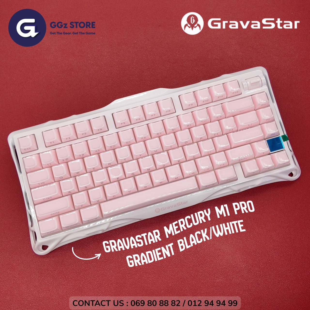 GRAVASTAR Keyboard Mercury K1 Special Edition - Sakura Pink