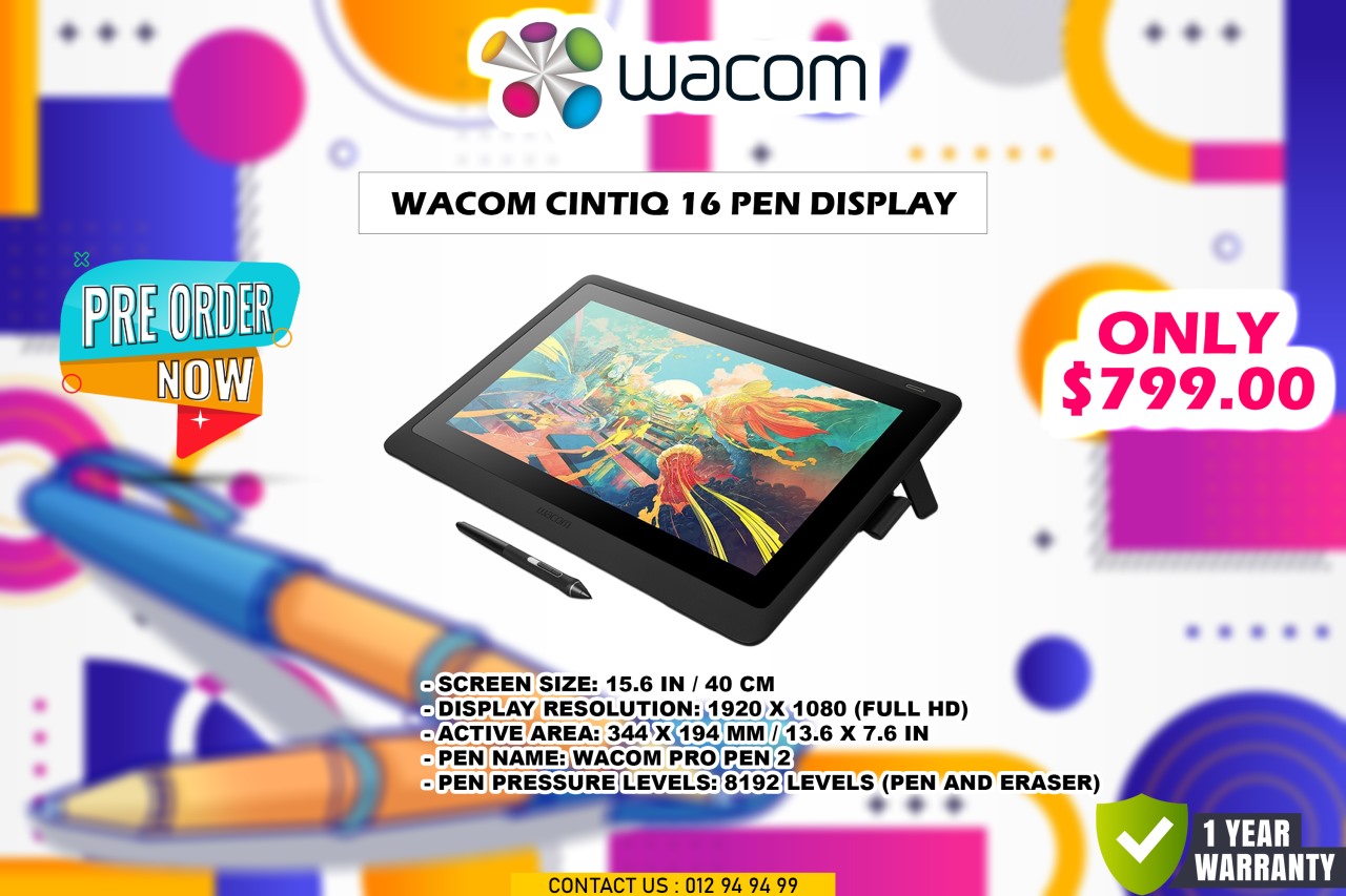 WACOM CINTIQ 16 Pen Display