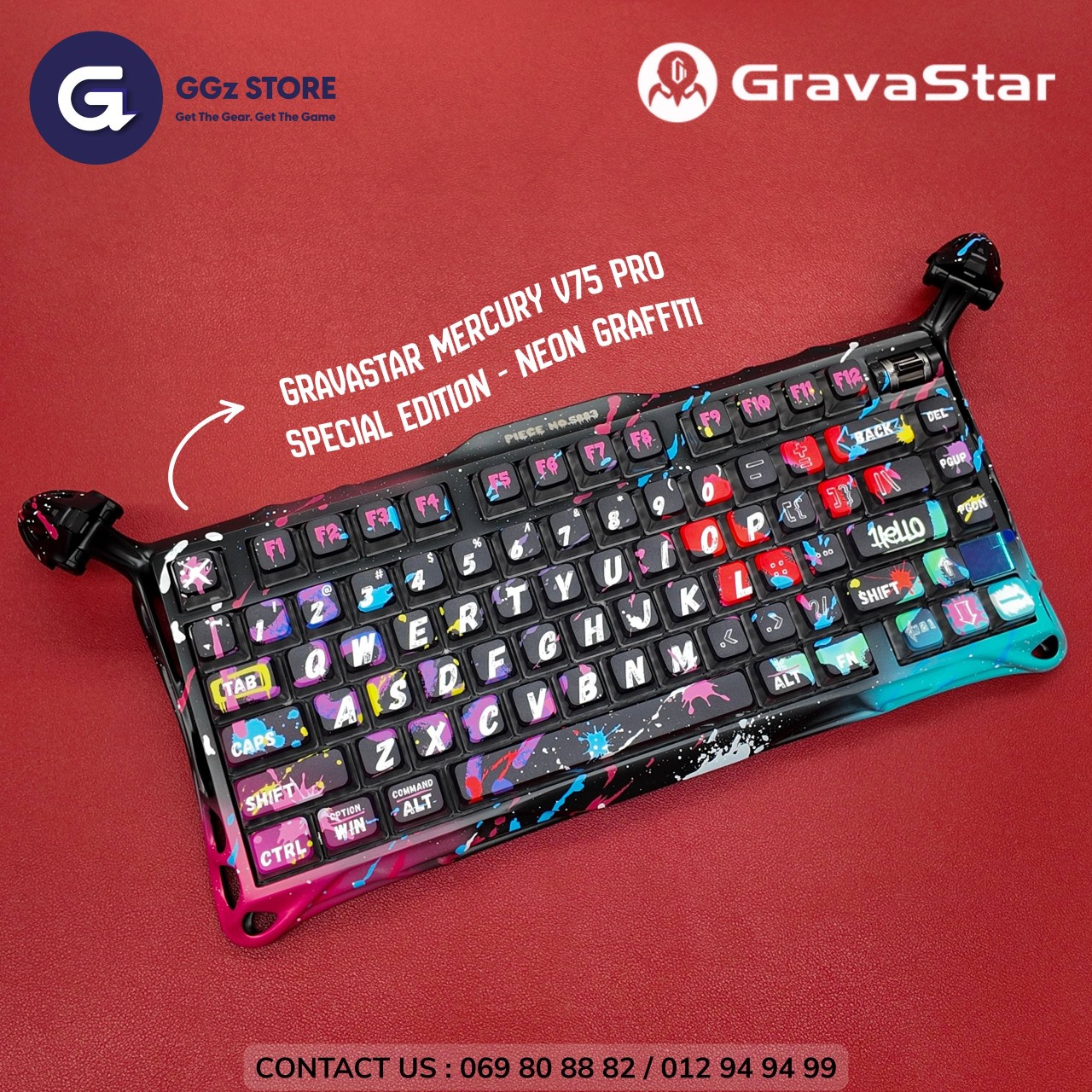 GRAVASTAR Keyboard Mercury V75 Pro Special Edition - Neon Graffiti