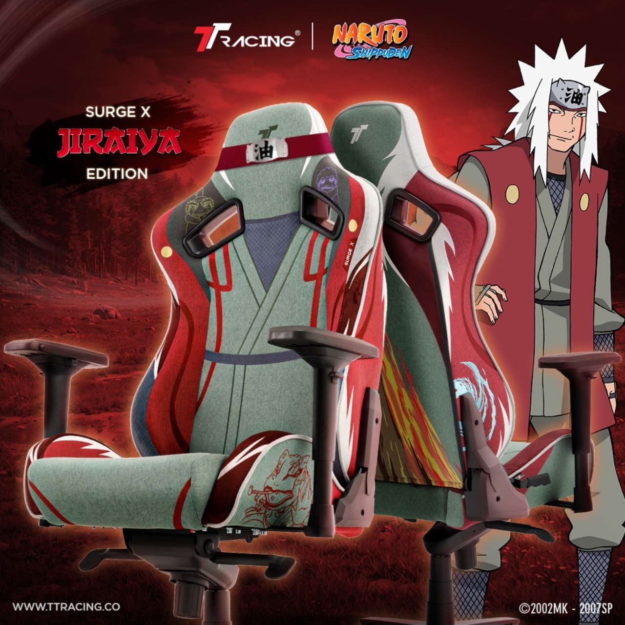 TTRacing Surge X Air Threads Fabric Gaming Chair - Jiraiya Edition