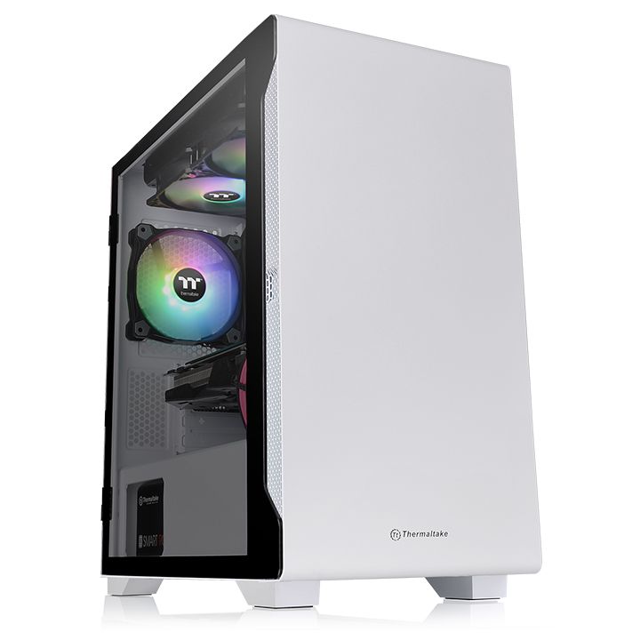  THERMALTAKE S100 Tempered Glass Snow Edition Micro Chassis White