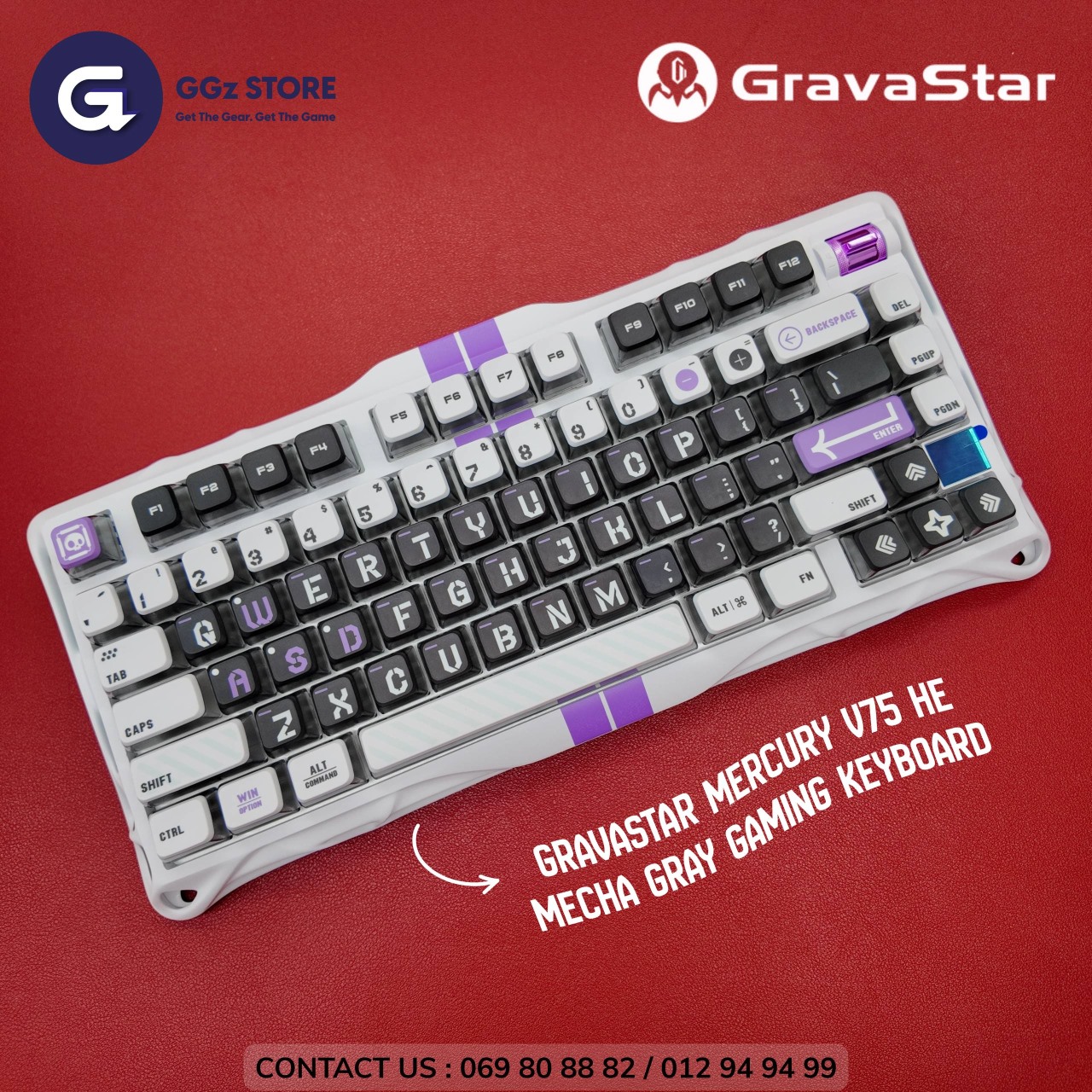 GRAVASTAR Keyboard Mercury V75 - HE MECHA GRAY 