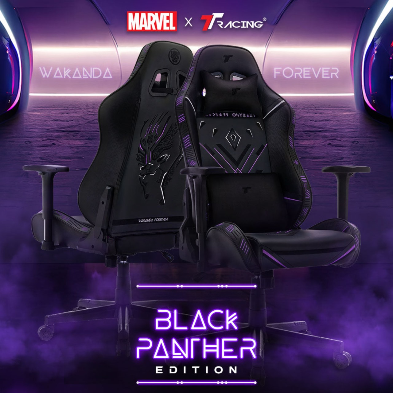 TTRacing Swift X Gaming Chair - Black Panther Edition