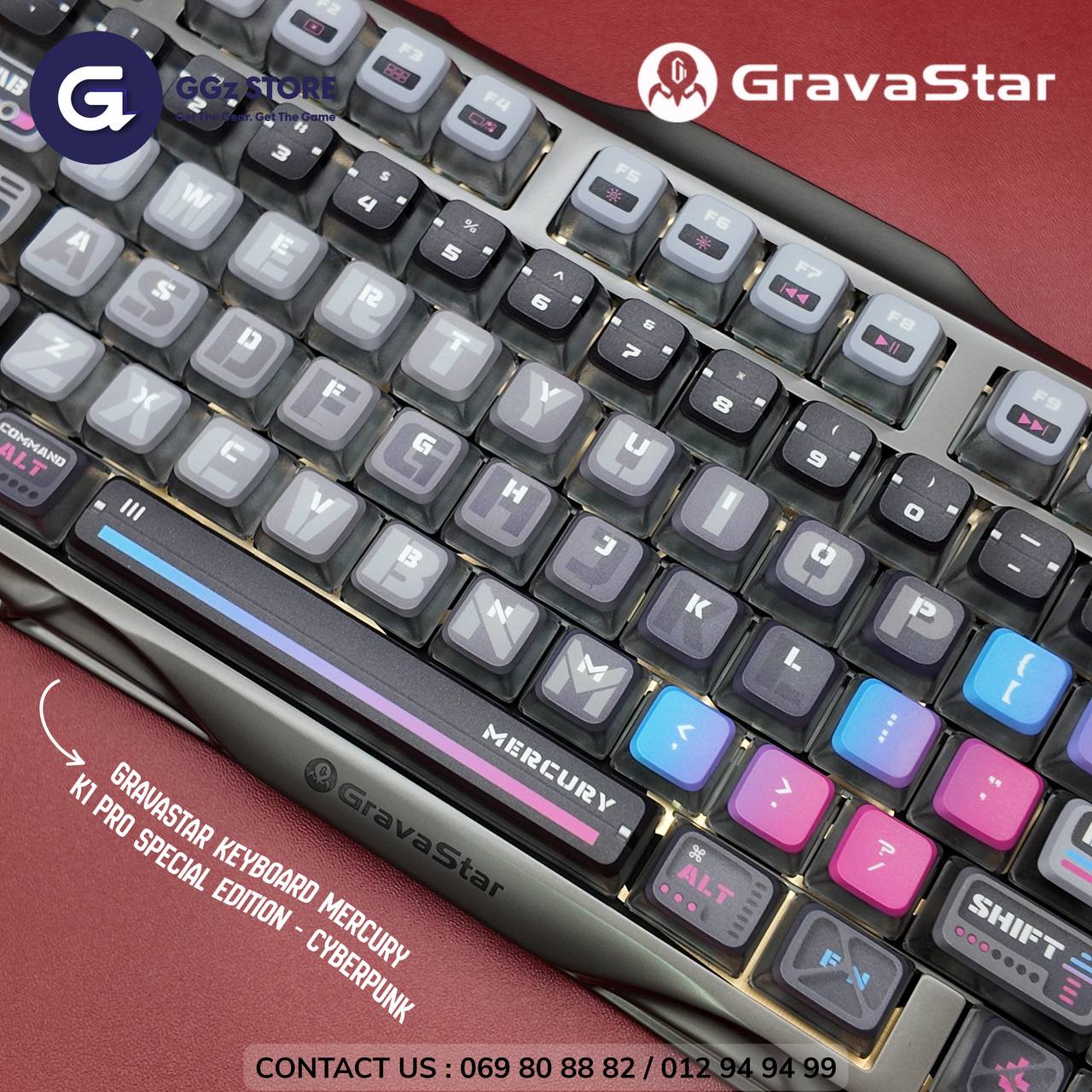 GRAVASTAR Keyboard Mercury K1 Pro Special Edition - Cyberpunk